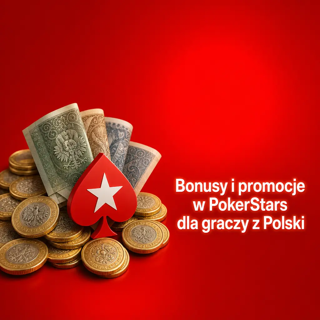 Bonusy i promocje PokerStars dla polskich graczy: powitalne, Sunday Million, Spin & Go, StarsRewards i reload w 2026 roku.